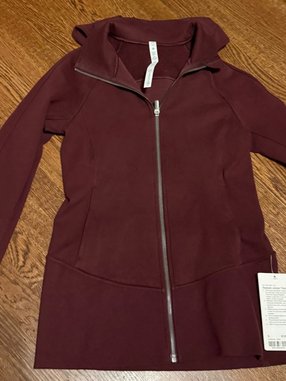 Lululemon Maroon Radiant Hooded Sweatshirt Jacket NWT